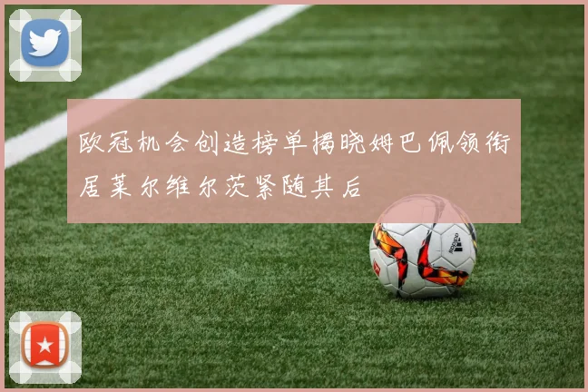欧冠机会创造榜单揭晓姆巴佩领衔居莱尔维尔茨紧随其后