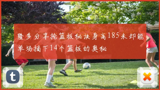 隆多分享抢篮板秘诀身高185米却能单场摘下14个篮板的奥秘